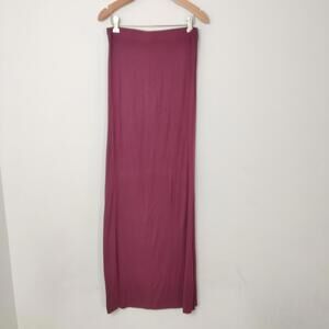 Garage Burgundy Maxi Skirt Size Medium Summer Casual Minimalist Elastic